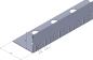 Preview: L-Leiste Edelstahl 80 mm hoch 2,00 m lang