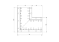 Preview: Ecke Grundelement Edelstahl 150/46