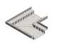 Preview: Ecke Grundelement Edelstahl 160/46