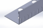 Preview: L-Leiste Edelstahl 80 mm hoch 2,00 m lang