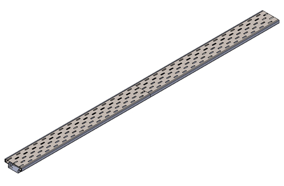 Drainrinne mit Schlitzrost Edelstahl 2,0 m