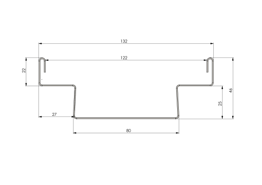 Grundelement verzinkt 132 x 1000