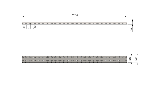 Grundelement verzinkt 132 x 2000