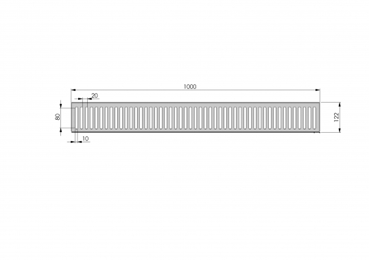Stegrost verzinkt 122 x 1000