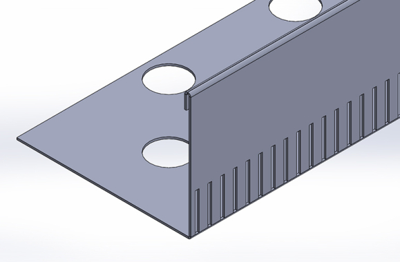 Kiesfangleiste L-Form Aluminium 100 mm hoch  2,00 m lang