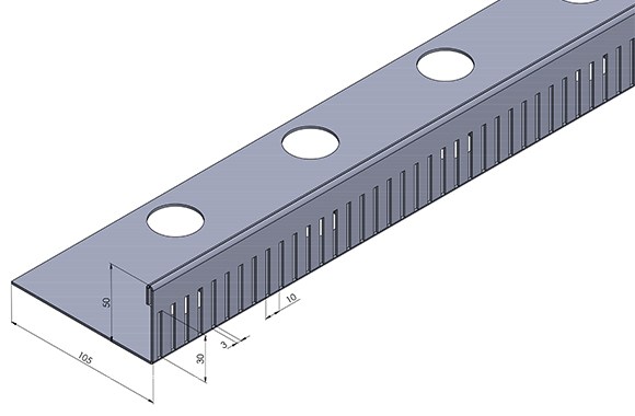 L-Leiste Aluminium 50 mm hoch 2,00 m lang