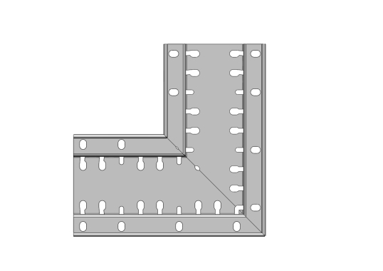 Ecke Grundelement verzinkt 132/46
