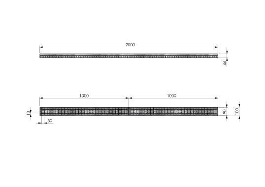 ER Maschenrost verzinkt 100 x 2000