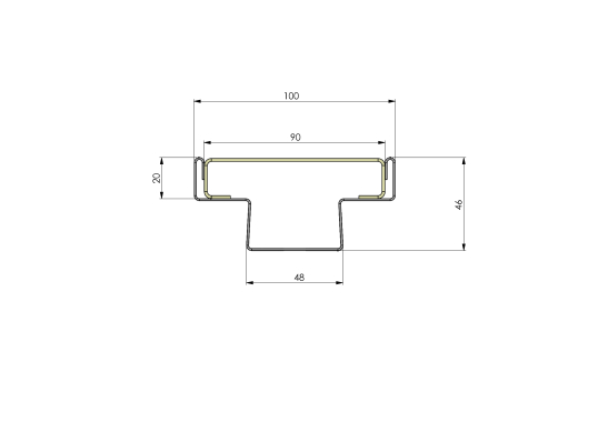 ER Schlitzrost Edelstahl 100 x 2000 3/2-reihig