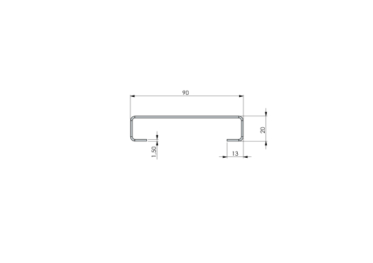 Schlitzrost Edelstahl 90 x 1000