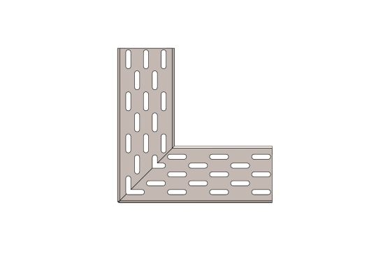 Ecke Schlitzrost Edelstahl 90